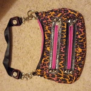 Vintage Betseyville by Betsey Johnson cheetah shoulder bag. FIRM